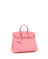 Pre-Owned Hermes Birkin 25 Handbag Pink Swift with Palladium Hardware