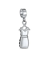 Bling Jewelry Fashion Crystal Black Dress Dangle Charm Bead Sterling Silver for European Bracelet