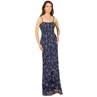 Lara Women's Sheath Gown with Long Sleeve Jacket