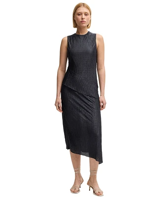 Boss by Hugo Women's Layered Effect Plisse Dress