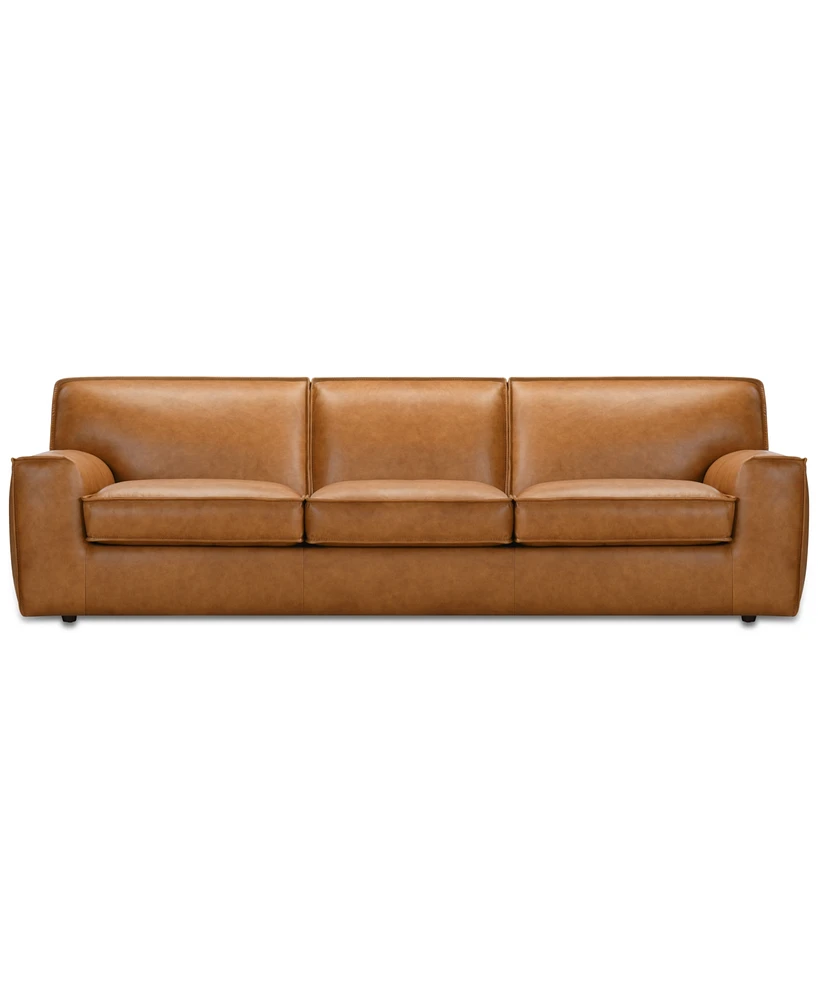 Glympton 110" Leather Sofa, Exclusively at Macy's