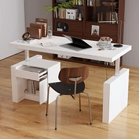 Electric Standing Desk, Adjustable Height Stand up Desk, 63x24 Inches Sit Stand Home Office Desk , White，Wooden