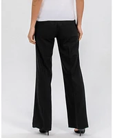 Pietro Brunelli Maternity Linen Mix Textured Elastic Waist Flared Robert Trousers