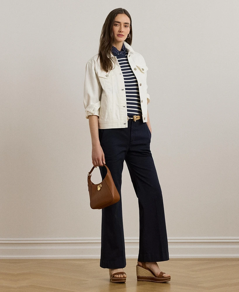 Lauren Ralph Women's Stretch Cotton Chino Flare Pants