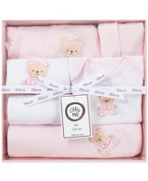 Little Me Baby Girls Sweet Bear Cotton Gift Box, 6 Piece Set