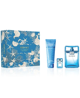 Versace Men's 3-Pc. Man Eau Fraiche Eau de Toilette Gift Set