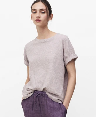 Mango Women's Short-Sleeved Cotton T-Shirt