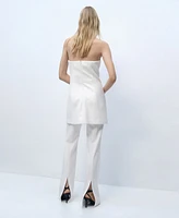 Mango Women's Combined Strapless Jumpsuit