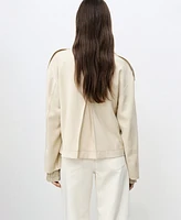 Mango Women's Double-Breasted Lapels Jacket