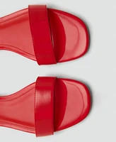 Mango Women's Patent Leather Effect Flat Sandals
