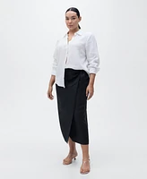 Mango Women's Linen Sarong Skirt