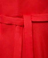 Mango Women's Bow Linen-Blend Dress