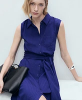 Mango Women's Bow Shirt Dress