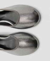 Mango Women's Metallic Ballet Flats