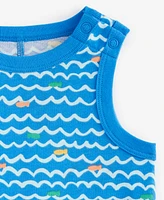 First Impressions Baby Boys Swimming Fish Printed Sunsuit, Exclusively at Macy's