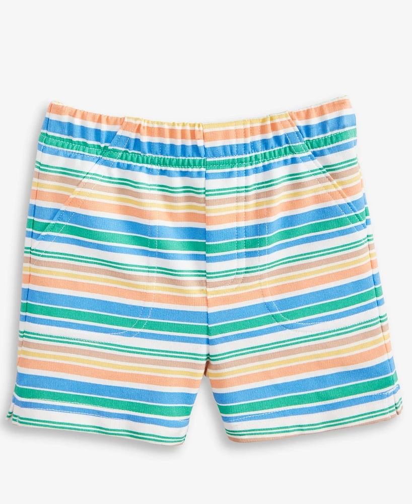 First Impressions Baby Boys Striped French Terry Shorts, Exclusively at Macy's