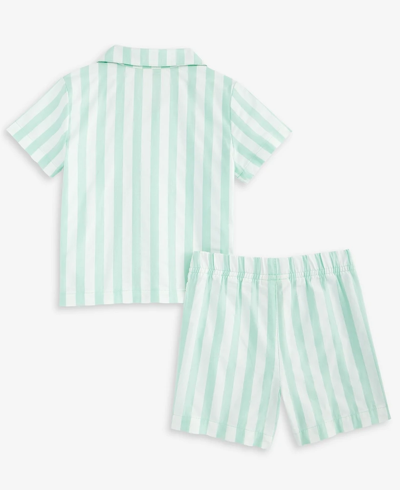 First Impressions Baby Boys Cotton Striped Shirt & Shorts, 2 Piece Set, Exclusively at Macy's