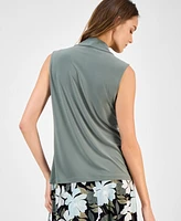 Kasper Women's Twisted V-Neck Sleeveless Top