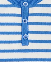 First Impressions Baby Seaside Striped Cotton Romper, Exclusively at Macy's