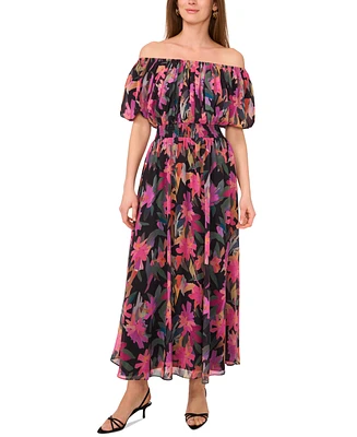 Vince Camuto Women's Off-The-Shoulder Puff-Sleeve Maxi Dress