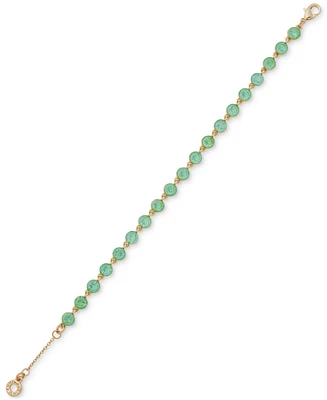 Anne Klein Gold-Tone Floating Color Stone Flex Bracelet