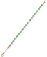 Anne Klein Gold-Tone Floating Color Stone Flex Bracelet