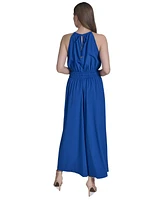 Halston Women's Tie-Back Halter Wide-Leg Jumpsuit