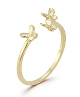 Rachel Zoe Fine Jewelry 14K Triple Butterfly Cuff Ring