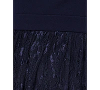 Adrianna by Papell Women's Crepe and Lace Midi Dress