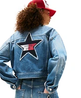 Tommy Girl Women's Oversized Cropped Trucker Jacket