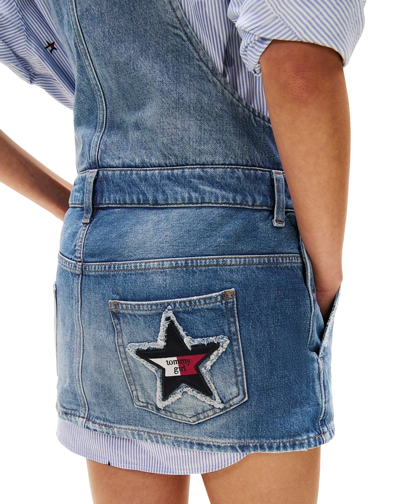 Tommy Girl Women's Denim Dungaree Dress
