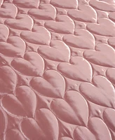 Juicy Couture Satin Heart Stitched Pc. Quilt Set