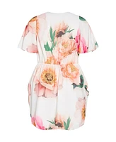 City Chic Plus Braelynn Floral Mini Dress