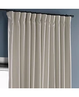 Half Price Drapes Birch Extra Wide Textured Faux Linen Room Darkening Curtain