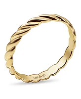 Devata Twisted Rope Ring in 14K Gold, Size approx. grams