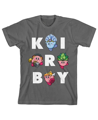 Kirby Boys Transformations Youth Charcoal T-shirt