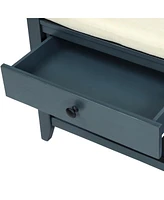 Entryway Storage Bench with Cushion Drawers and Shoe Rack for Organized Seating Footwear Small Spaces-The Pop Home