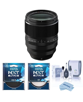 Fujifilm Xf 50mm f/1.0 R Wr Lens, Black, Bundle with Hoya 77mm Uv and Cpl Filters