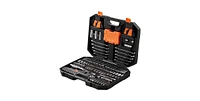 Mechanics Tool Set And Socket Set, Drive Deep And Standard Sockets, 145 Pcs Sae And Metric Mechanic Tool Kit With Bits, Combination Wrench, Hex Wrench