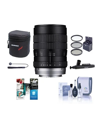 Venus Laowa 60mm f/2.8 2X Ultra Macro Lens for Sony E, Bundle with ProOptic 62mm Filter Kit, Cleaning Kit, Software Kit, Lens Cap Tether, Lens Cleaner
