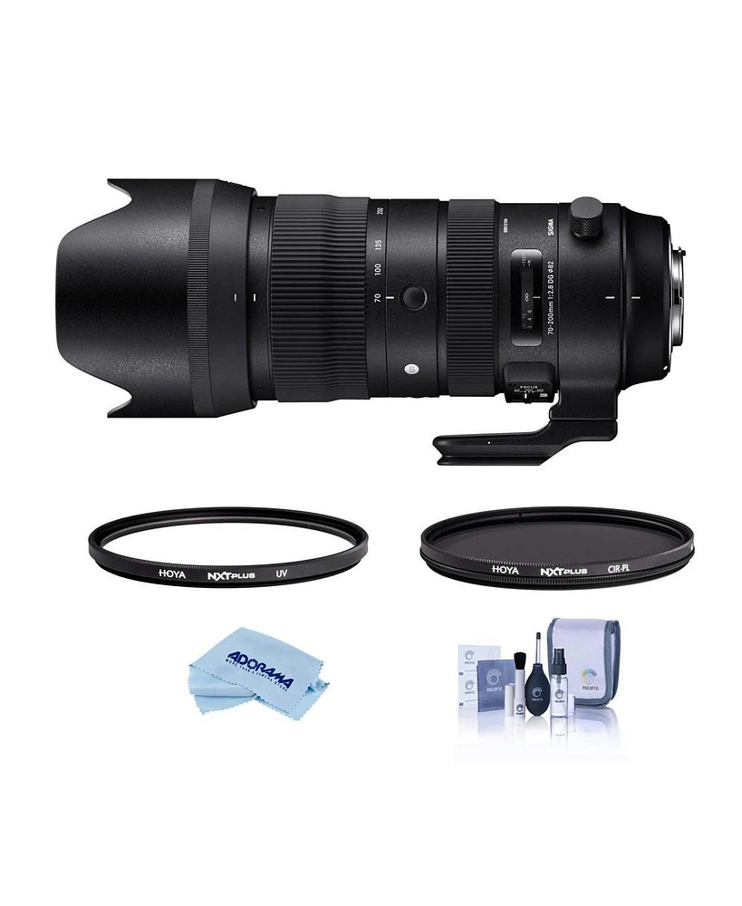 Sigma Sigma 70-200mm F2.8 Dg Os Hsm Sports Telephoto Zoom Lens for Nikon F Mount, Dslr Cameras (590955), Bundle with Hoya Nxt Plus 10-Layer Hmc Multi-