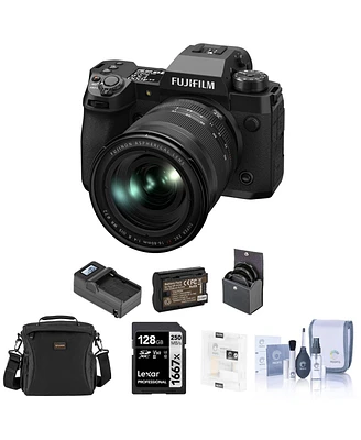 Fujifilm X-H2 Camera with Xf 16-80mm f/4.0 R Ois Wr Lens Bundle with 128GB Sd Card, Shoulder Bag, Extra Battery, Charger, Screen Protector, 72mm Filte