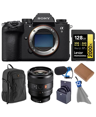 Sony Alpha a9 Iii Mirrorless Camera with Fe 50mm f/1.4 Gm Lens, Bundle with TASC300 Microphone, 128GB Memory Card, Battery and 67mm Filter Kit