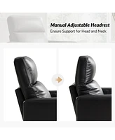 Josefa Genuine Leather Upholstered Swivel Rocker Recliner