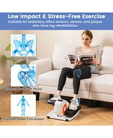 Under Desk Elliptical Machine with Display Monitor for Home Office