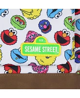 Sesame Street Elmo Big Bird Cookie Monster All-Over Tossed Print School Book Bag
