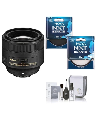 Nikon 85mm f/1.8G Fx Af-s Nikkor Lens, Bundle with Hoya 67mm Cpl+Uv Filter Kit, Cleaning Kit