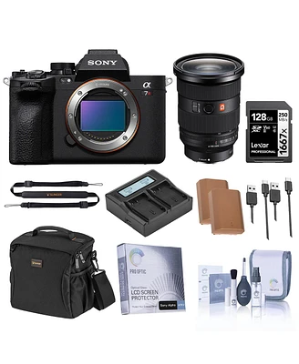 Sony Alpha a7R V Mirrorless Camera with Fe 24-70mm f/2.8 Gm Ii Lens, Bundle with Shoulder Bag, 2x Np-FZ100 Battery, 128GB Memory Card, Charger, 2x Cha