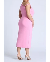 Eloquii Plus Twist Detail Midi Dress