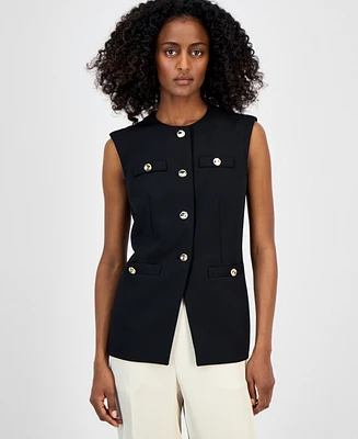 Anne Klein Women's Four-Button Vest
